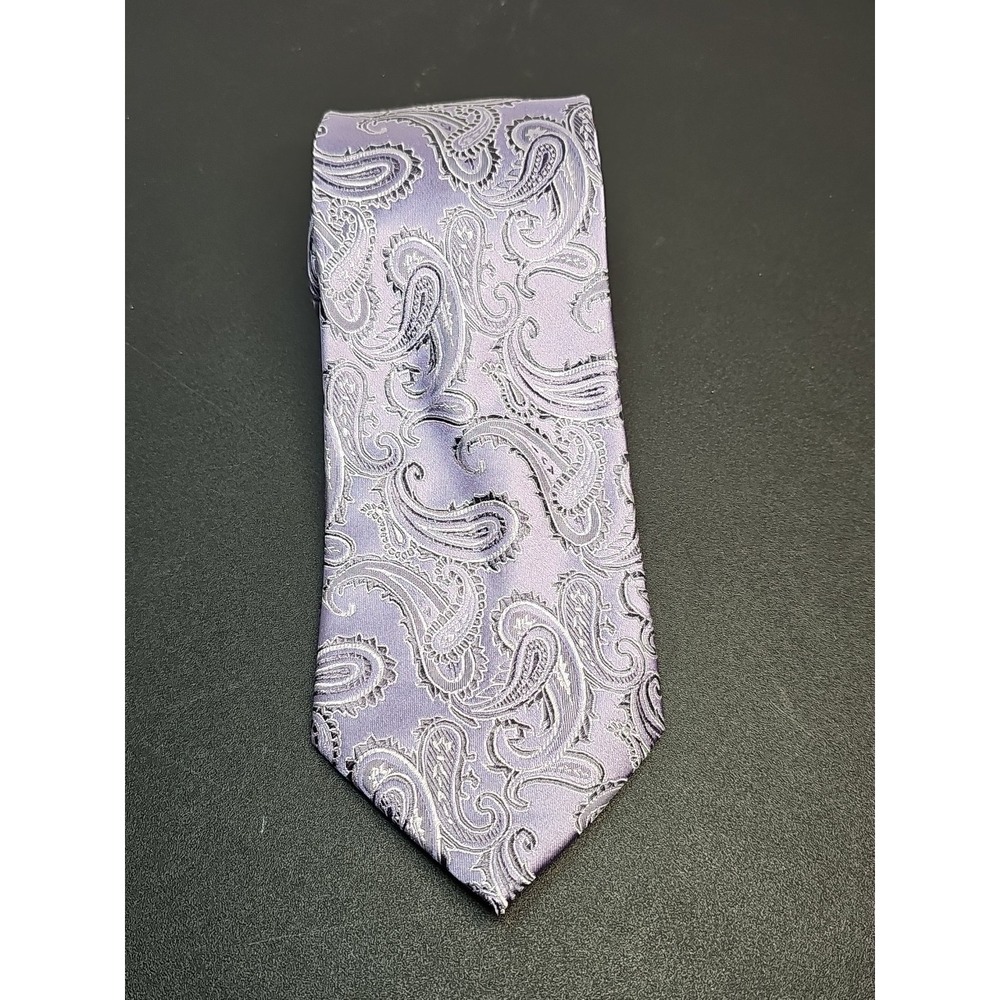 Pierre Cardin Paisley Purple Woven Silk Tie